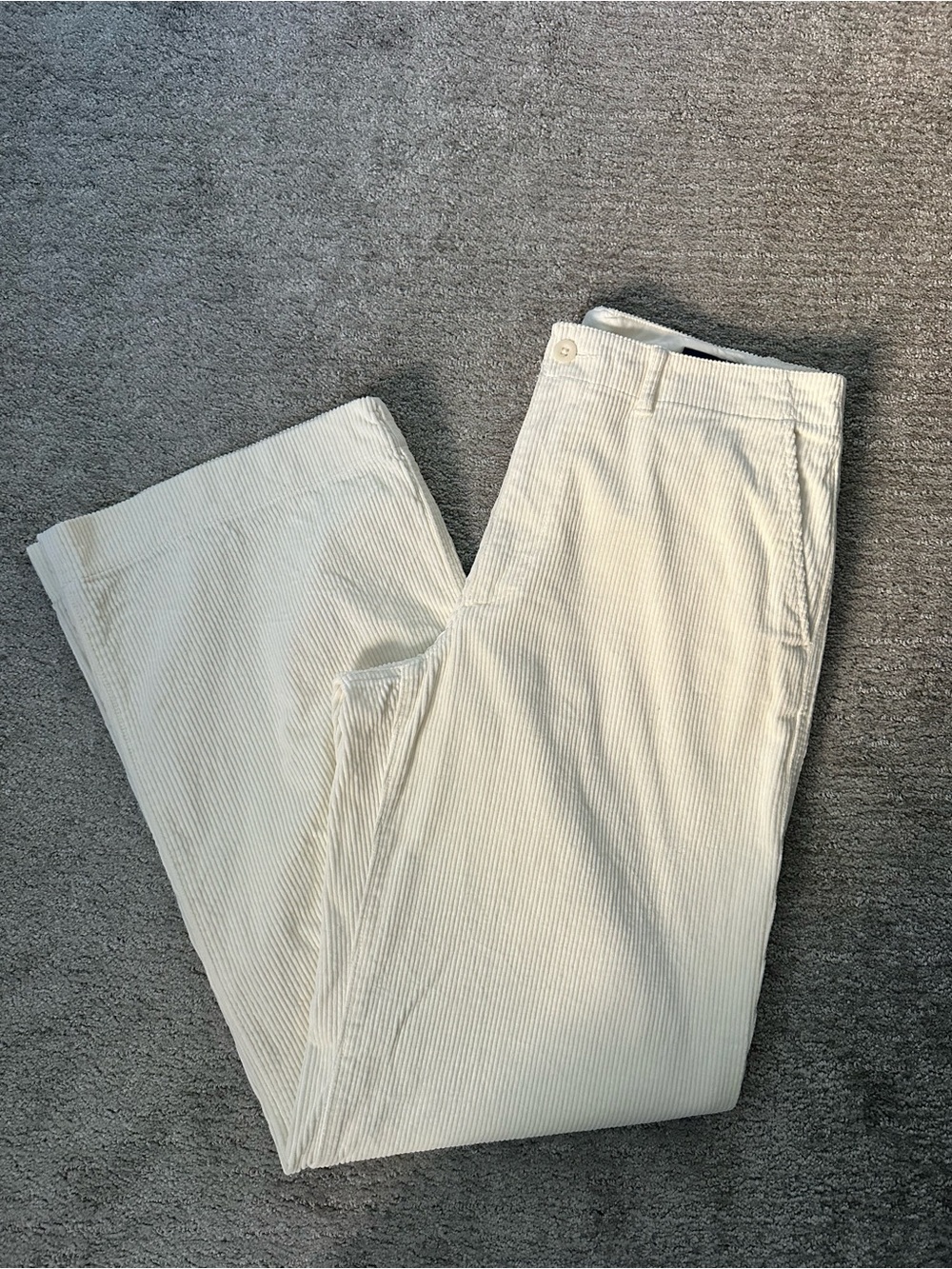 Polo Ralph Lauren Wide Leg Cream Corduroy Pant